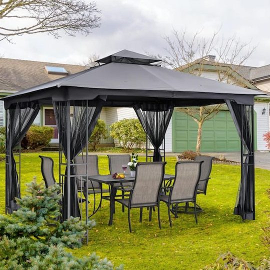 how to anchor a gazebo on the grass