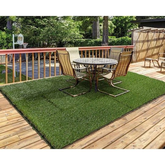how to install artificial grass on wooden decking