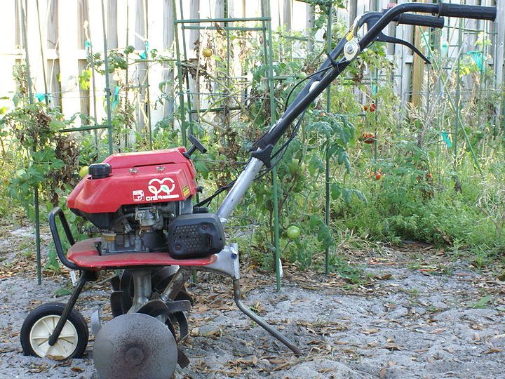 how to use a tiller to remove grass